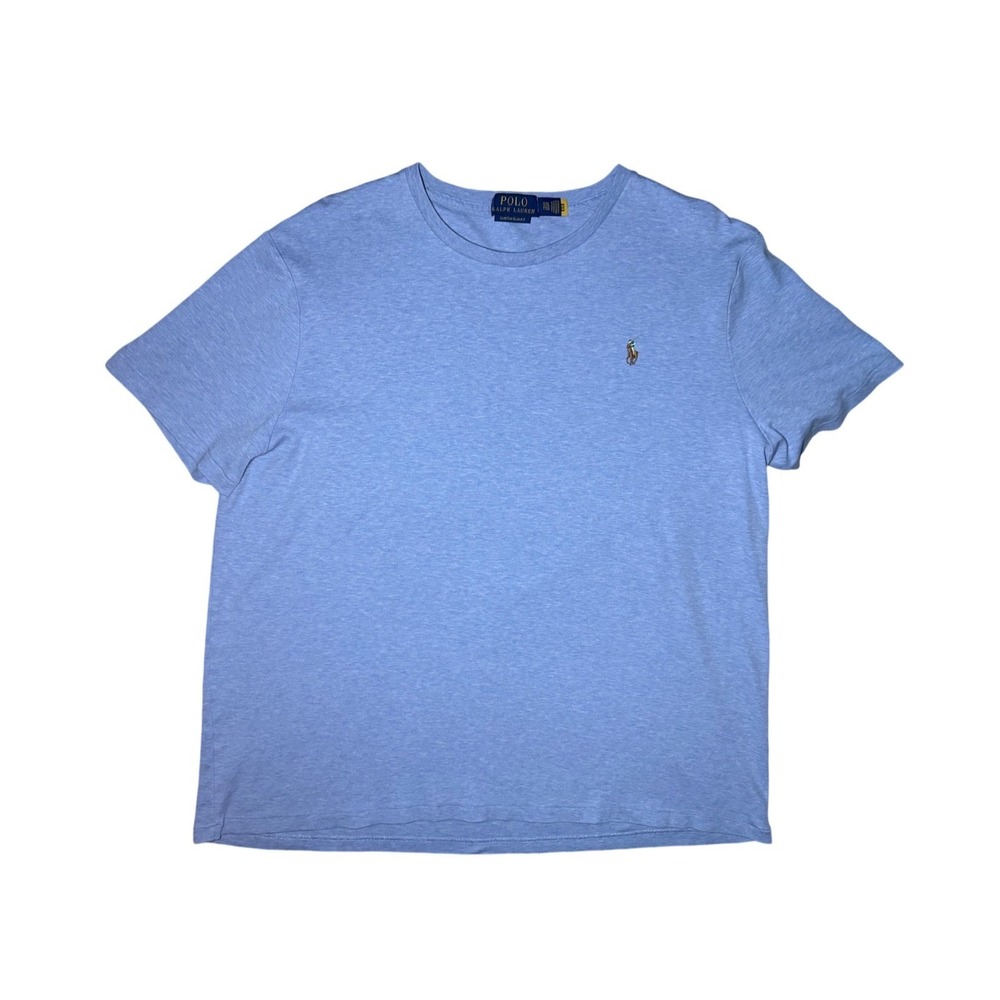 Polo Ralph Lauren Custom Slim Fit Short Sleeve T-Shirt Mens XXL Blue Cotton Tee